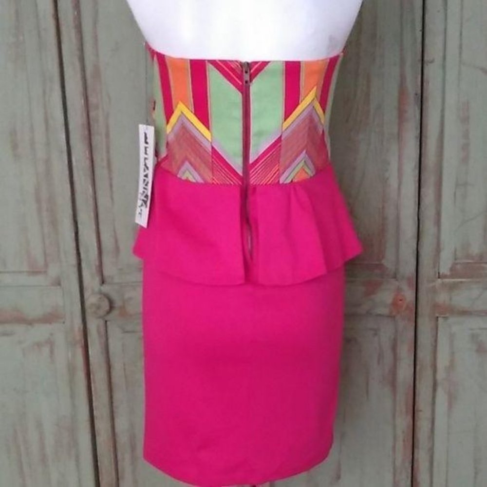 Judith March Dress Sweetheart Peplum Strapless NWT - Picture 3 of 8